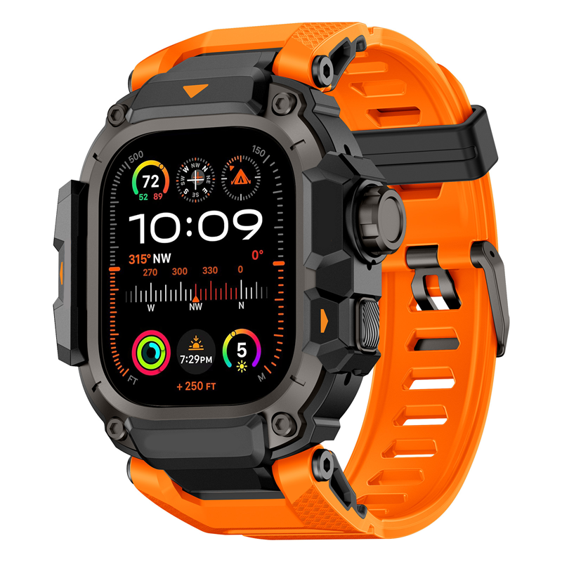 Rugged Protective Case with Strap for 49mm Smartwatch