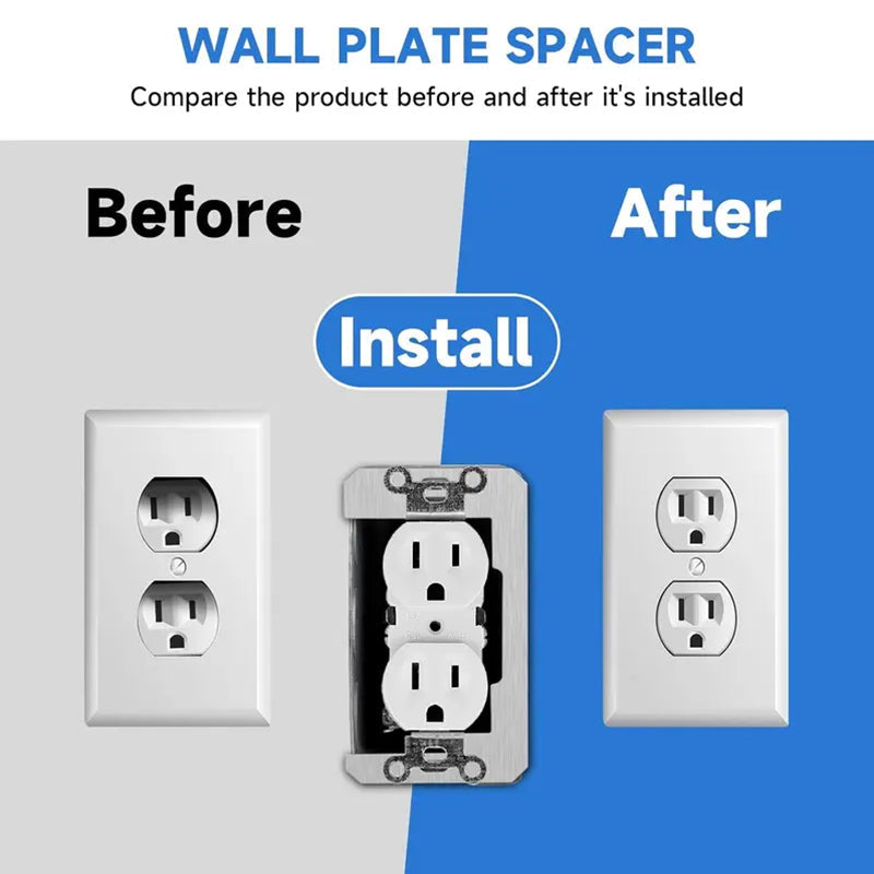 Metal Wall Plate Spacer For Uneven Electrical Outlet Boxes
