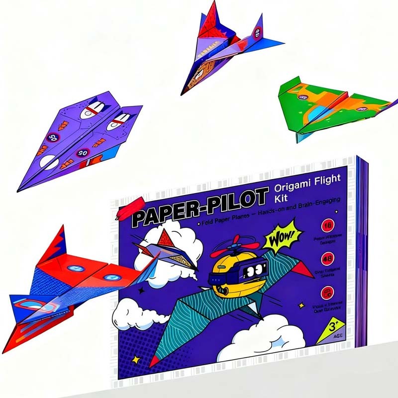 Set creativo gratuito di aeroplanini di carta fai da te per bambini