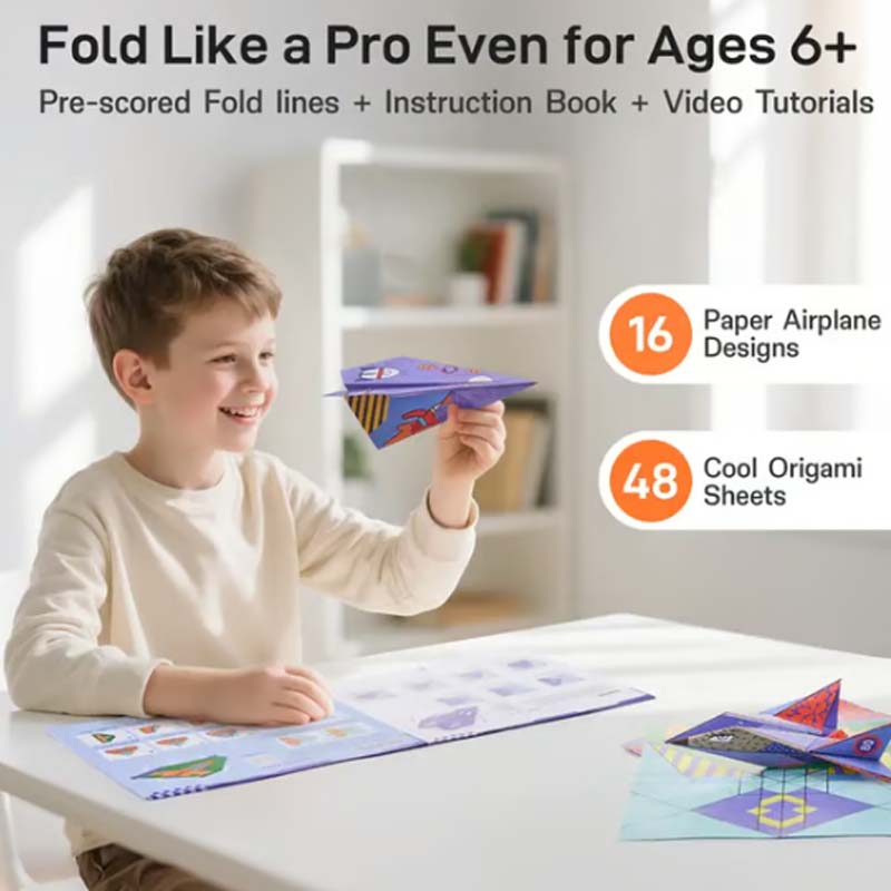 Set creativo gratuito di aeroplanini di carta fai da te per bambini