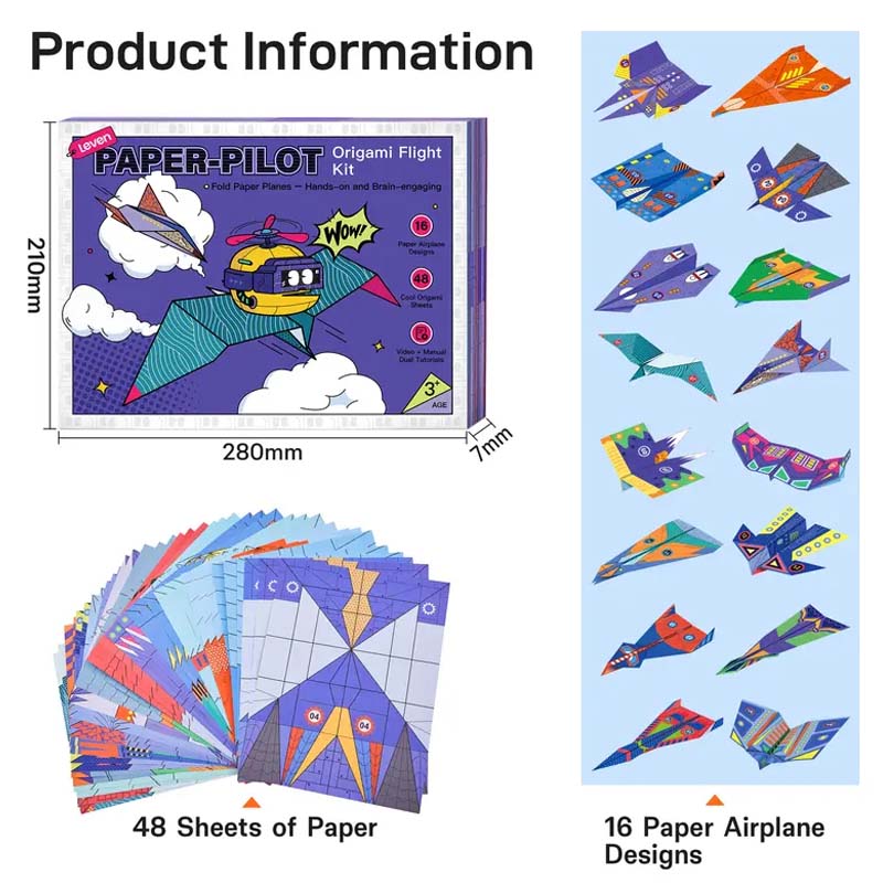 Set creativo gratuito di aeroplanini di carta fai da te per bambini
