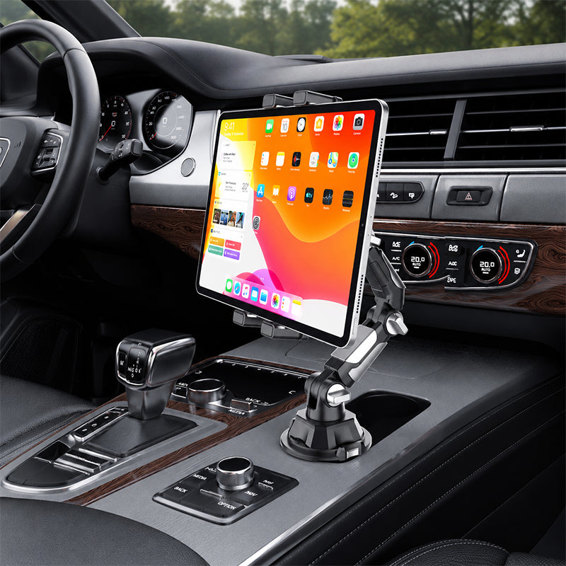 De la voiture de location au SUV familial ¨C Support de tablette pliable adapté à la plupart des porte-gobelets. Angle réglable