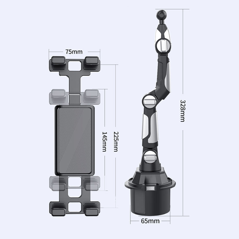 De la voiture de location au SUV familial ¨C Support de tablette pliable adapté à la plupart des porte-gobelets. Angle réglable