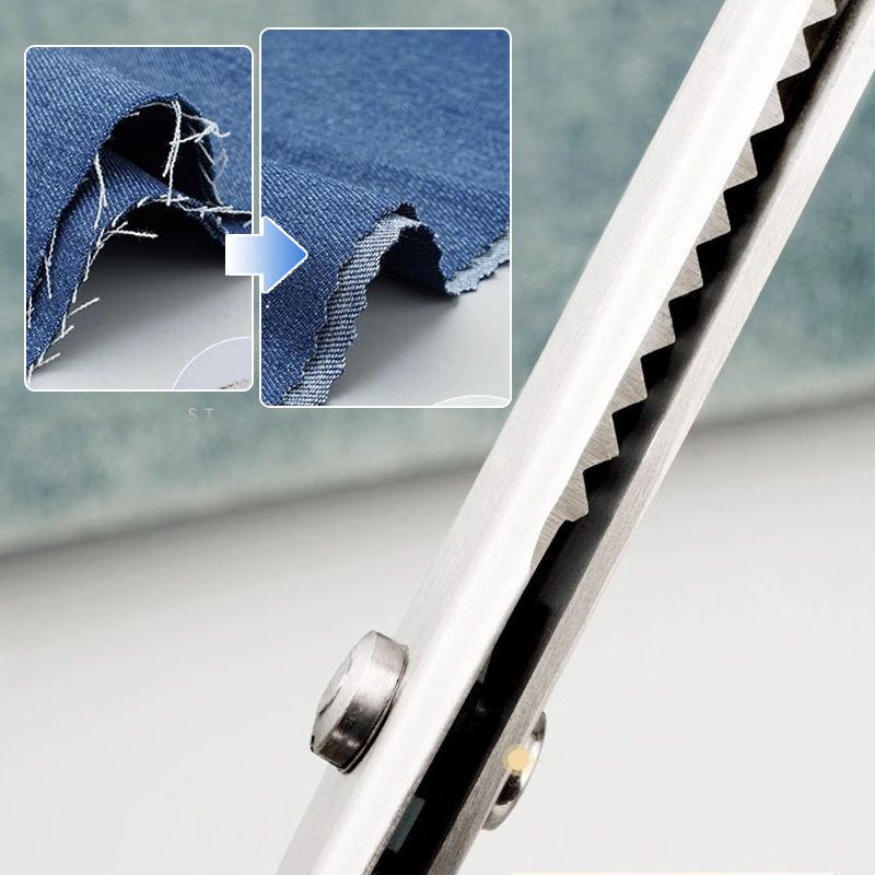 Tijeras dentadas multiusos para cortar tela en zigzag ¨C mango ergonómico y acero resistente al óxido