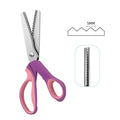 Tijeras dentadas multiusos para cortar tela en zigzag ¨C mango ergonómico y acero resistente al óxido