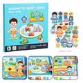 Libro silenzioso magnetico pieghevole per bambini, puzzle con scene, gioco educativo per ragazzi e ragazze