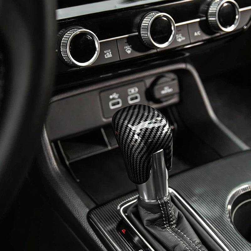 Gear Shift Knob Cover for 2018©\2025 Civic Carbon Fiber Trim