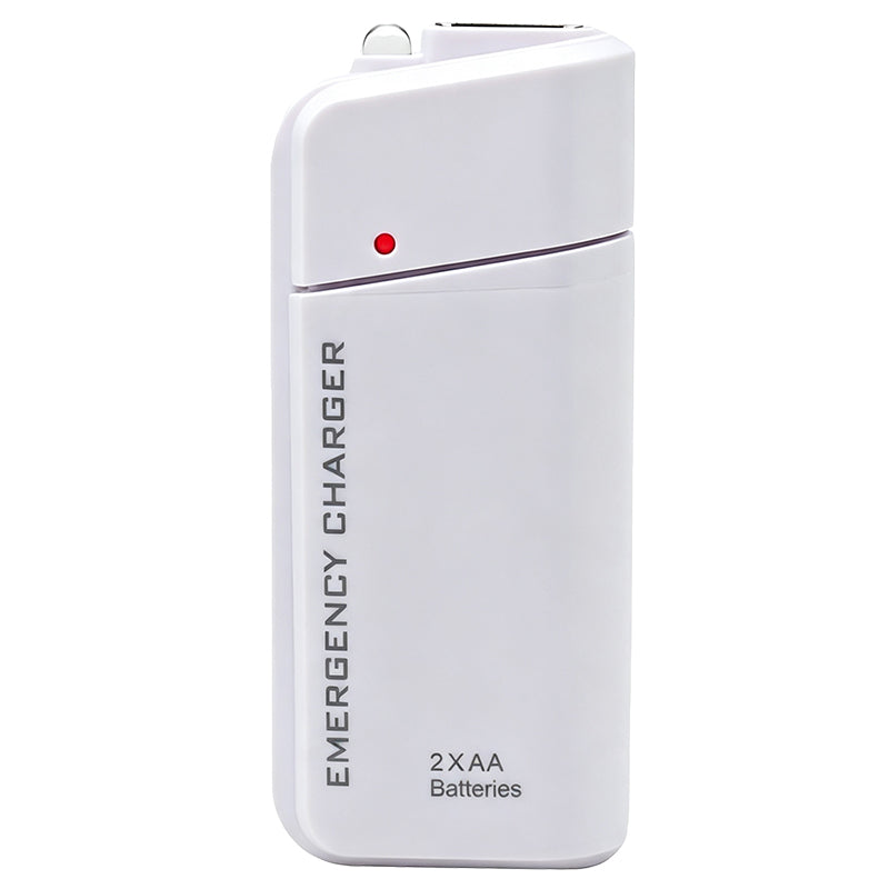 Free Portable Emergency Phone Charger AA Battery Powered Power Bank with LED Flashlight