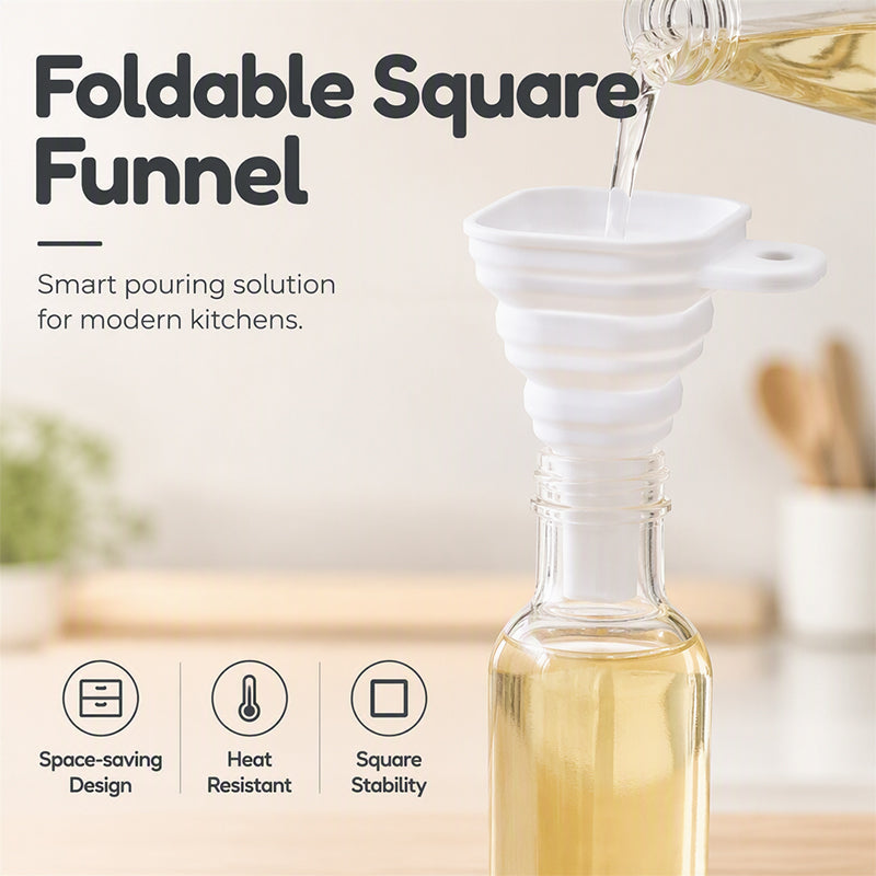 Imbuto pieghevole e richiudibile in silicone a bocca larga