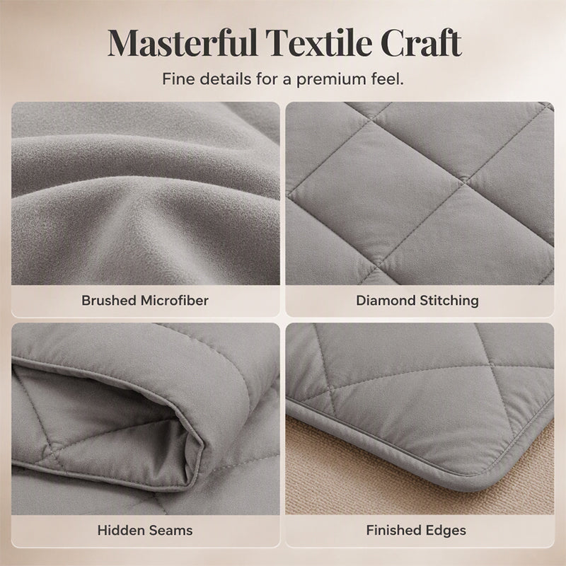 Ensemble de couette matelassée en microfibre | Garnissage uniformément réparti