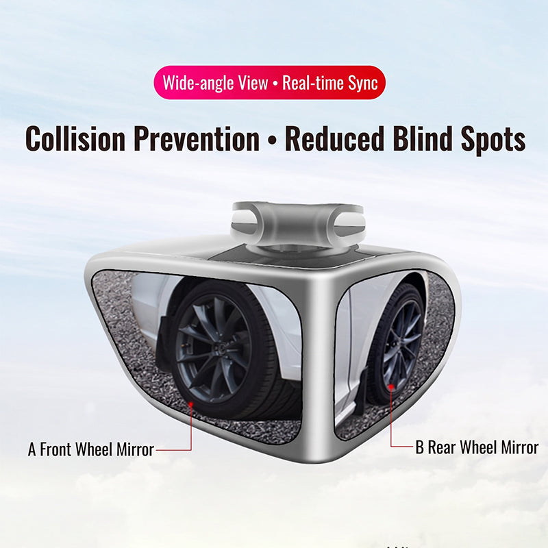 Specchietto per angolo cieco a doppia lente, regolabile a 360¡ã ¨C orientabile, ampia visuale, ideale per il parcheggio