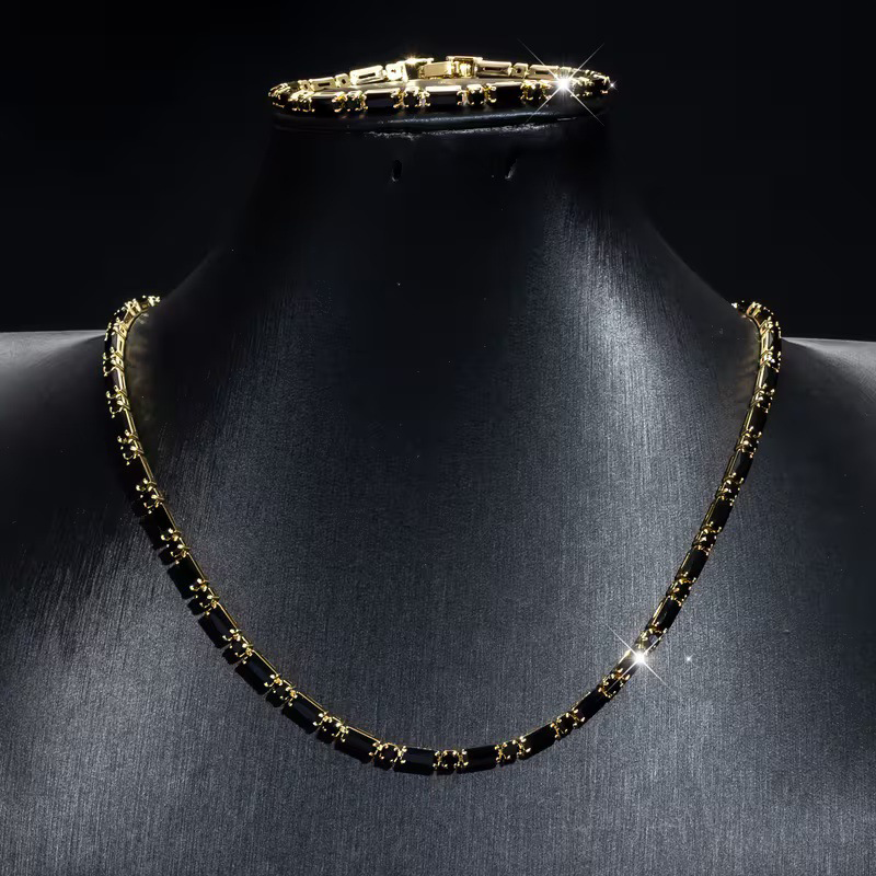 Parure de bijoux scintillante pour hommes