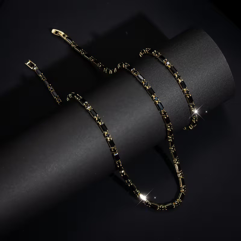 Parure de bijoux scintillante pour hommes