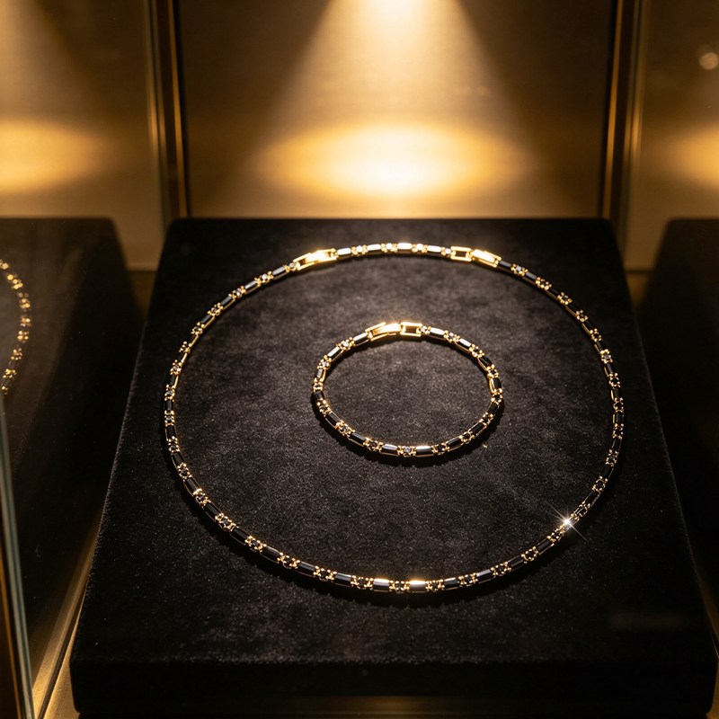 Parure de bijoux scintillante pour hommes