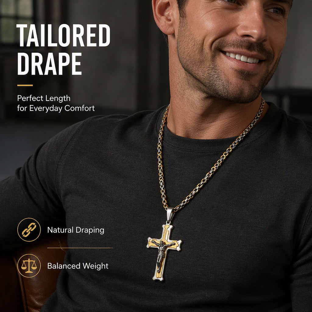 Collier à pendentif croix imposant 2026
