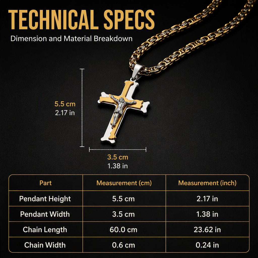 Collier à pendentif croix imposant 2026