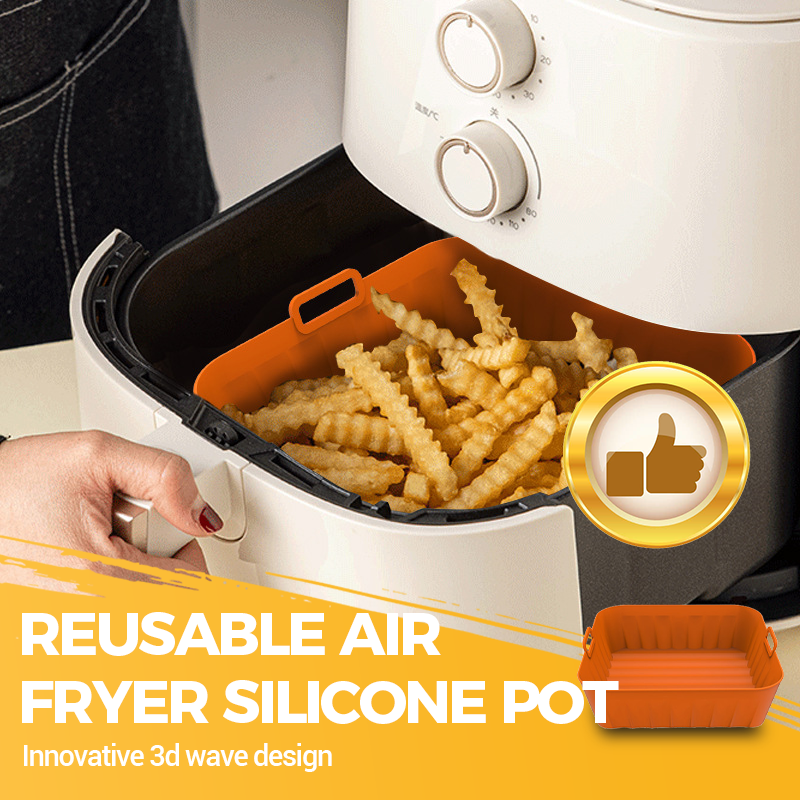 Herbruikbare siliconen pan voor de airfryer