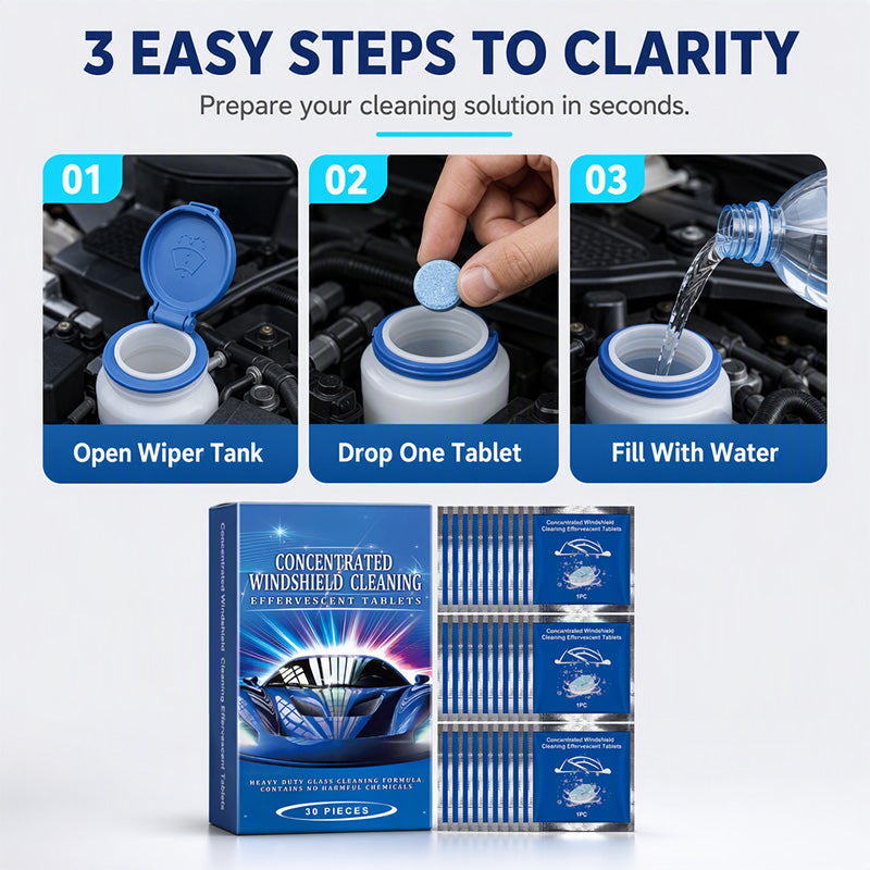 Free Car Windshield Cleaning Effervescent Tablets