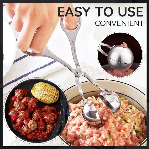 Stainless Steel Meatball Maker ¨C 304 Food-Grade Steel, Non-Stick Smooth Surface & One-Press Design