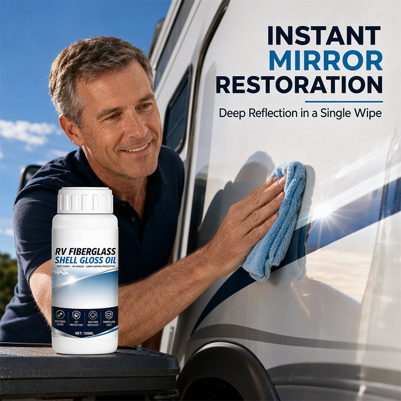 RV Fiberglass Gloss Oil Shine Restorer ¨C UV©\Protective, Easy©\Apply, Long©\Lasting