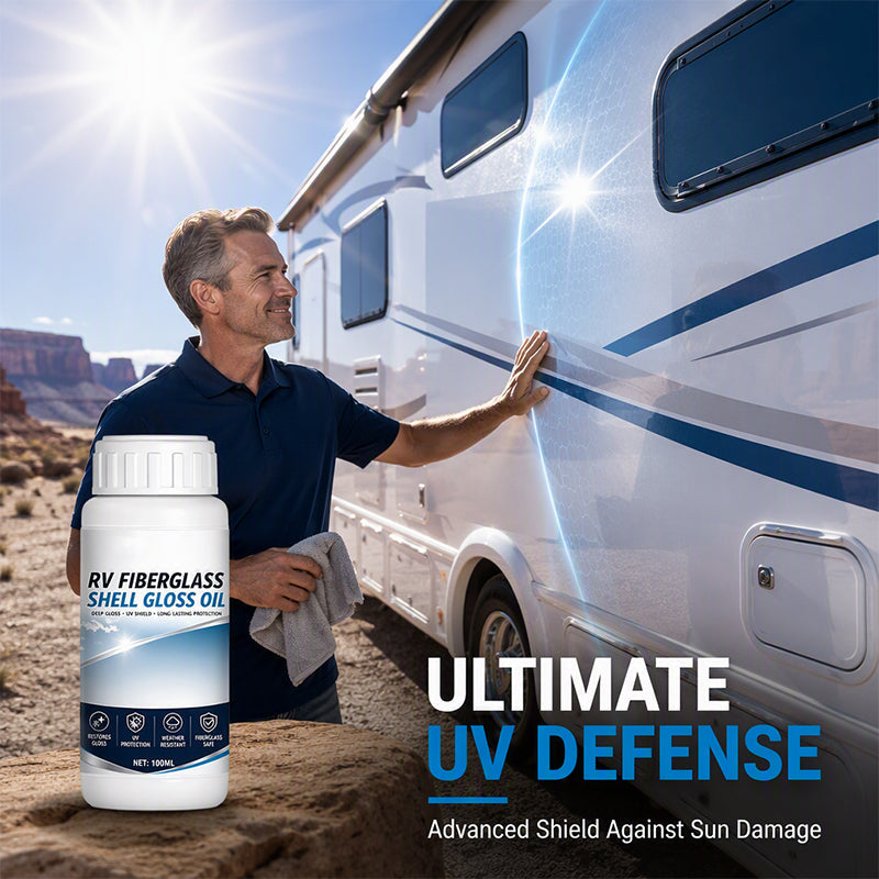 RV Fiberglass Gloss Oil Shine Restorer ¨C UV©\Protective, Easy©\Apply, Long©\Lasting