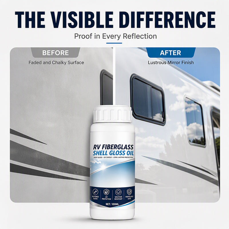 RV Fiberglass Gloss Oil Shine Restorer ¨C UV©\Protective, Easy©\Apply, Long©\Lasting