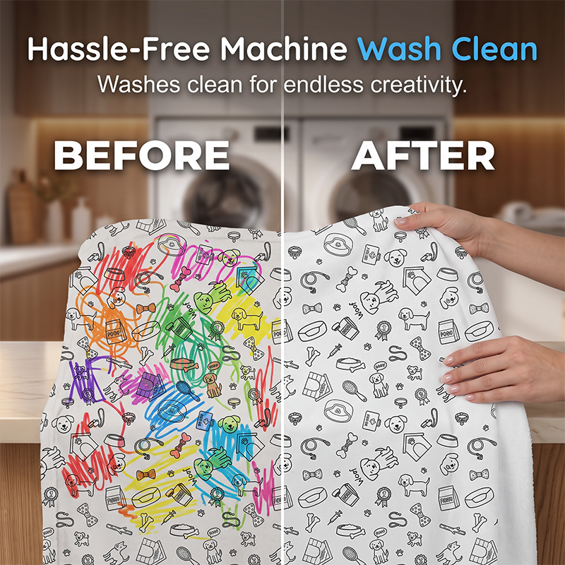 Color & Cuddle Instantly No-Fade Washable DIY Blanket Kit