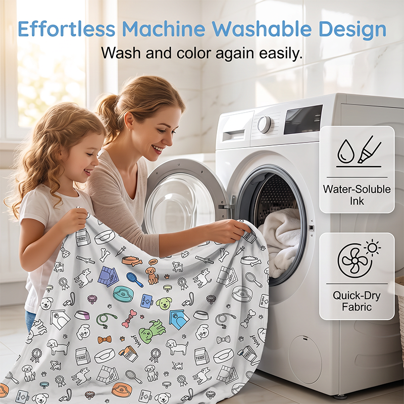 Color & Cuddle Instantly No-Fade Washable DIY Blanket Kit