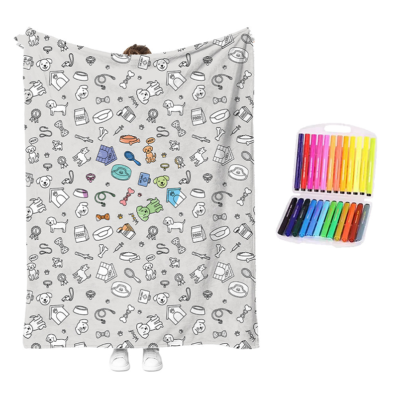 Color & Cuddle Instantly No-Fade Washable DIY Blanket Kit