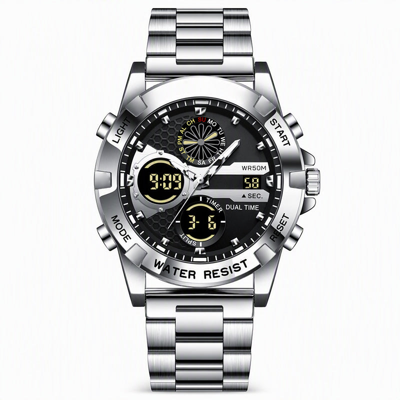 Reloj deportivo multifuncional, impermeable y casual de negocios para hombre