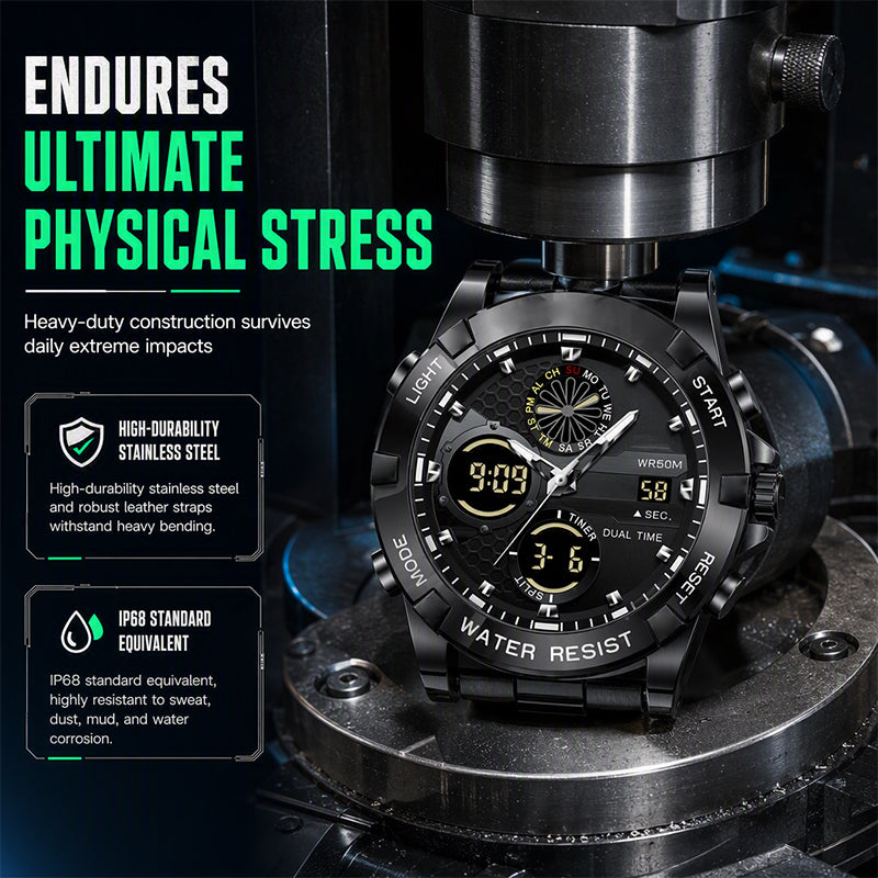 Reloj deportivo multifuncional, impermeable y casual de negocios para hombre