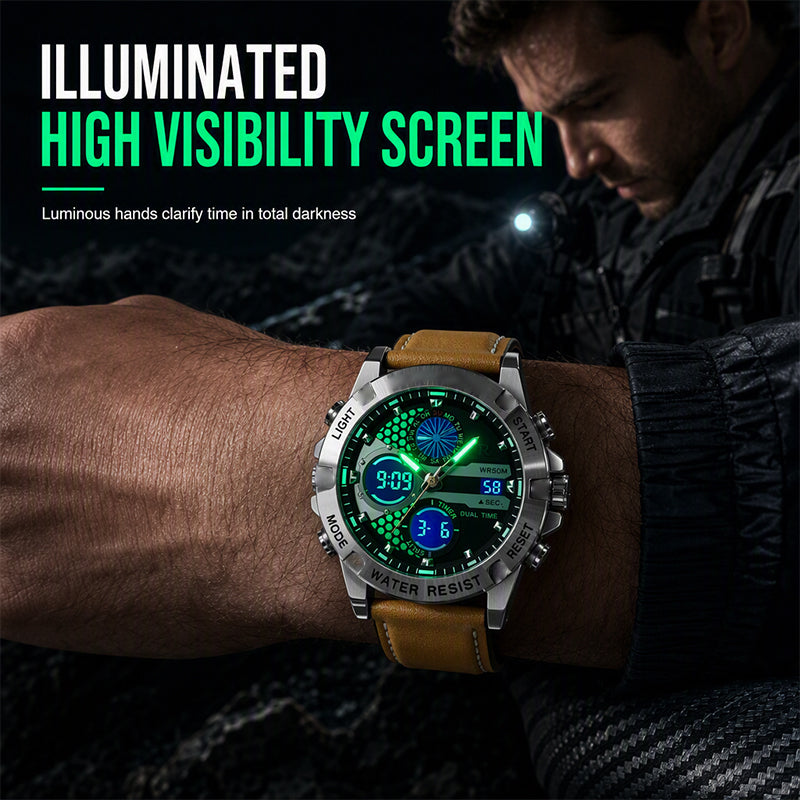 Reloj deportivo multifuncional, impermeable y casual de negocios para hombre