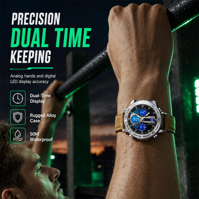 Reloj deportivo multifuncional, impermeable y casual de negocios para hombre