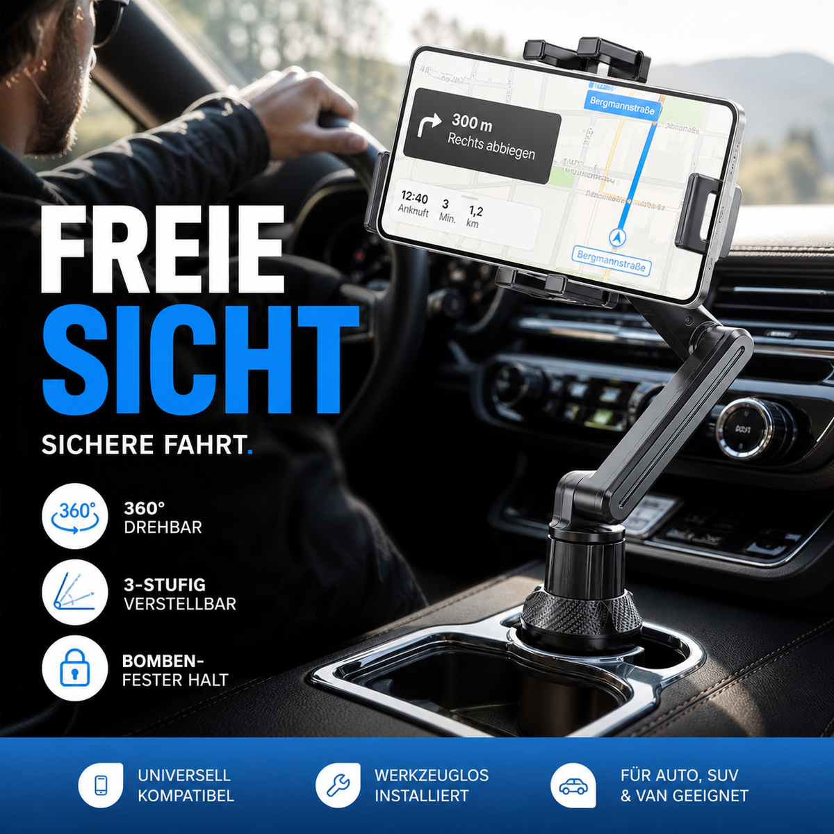 New Arrival 360¡ã Rotatable and Adjustable Car Cup Holder