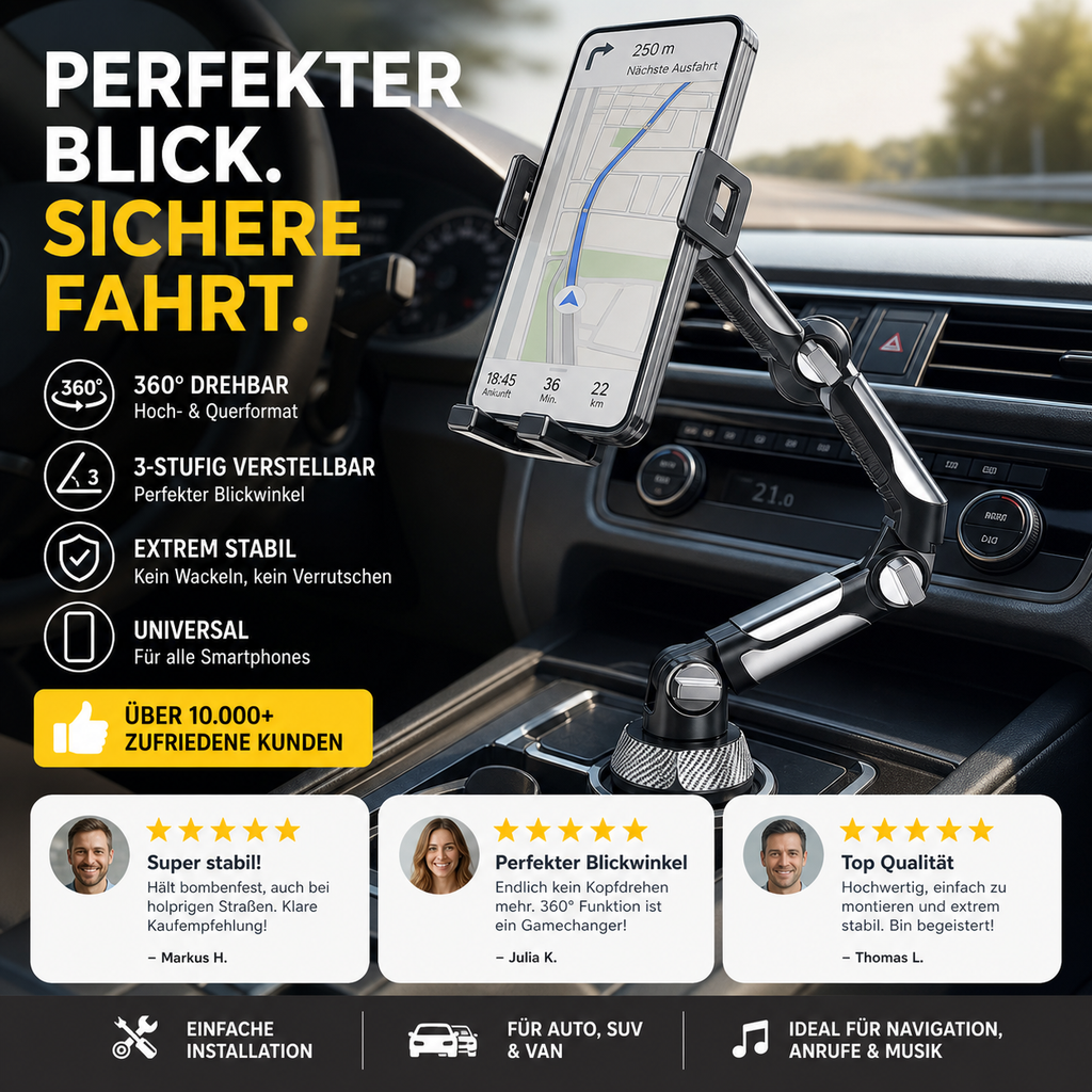 New Arrival 360¡ã Rotatable and Adjustable Car Cup Holder