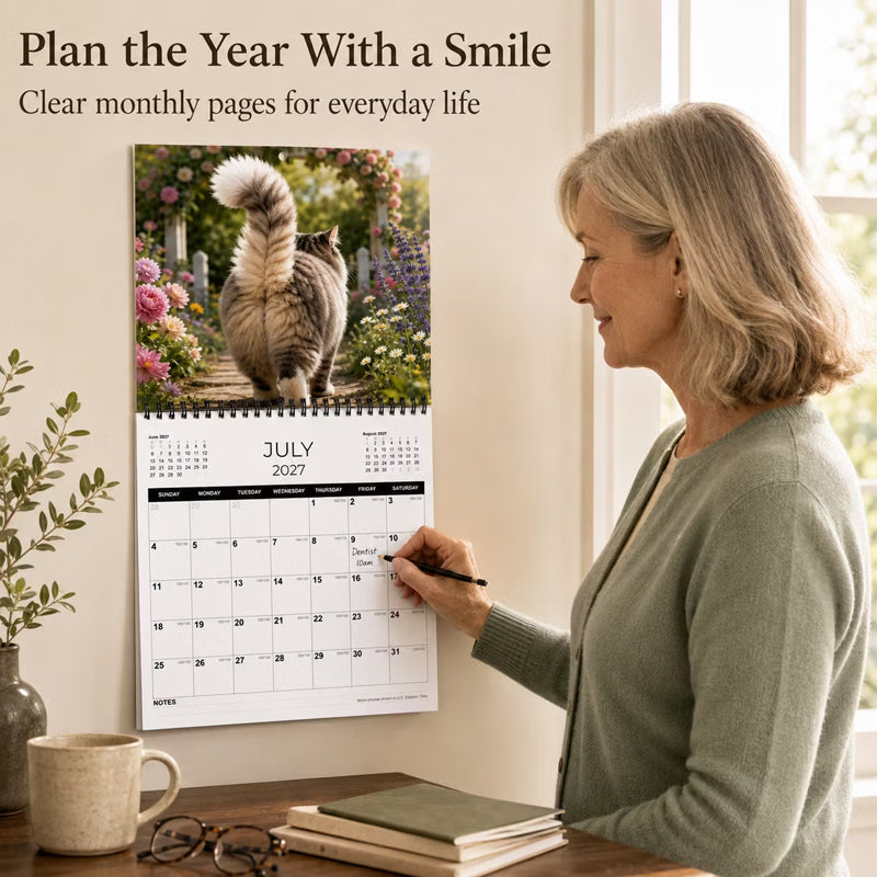 Calendario da parete 2027 con simpatici sederini di animali
