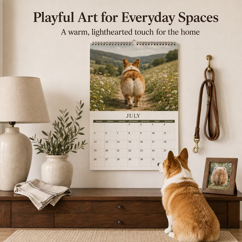 Calendario da parete 2027 con simpatici sederini di animali