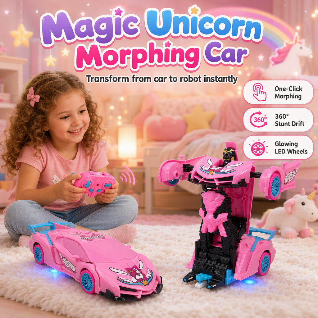 Voiture télécommandée RC de type pick-up transformable à un bouton, jouet cadeau pour garçons et filles