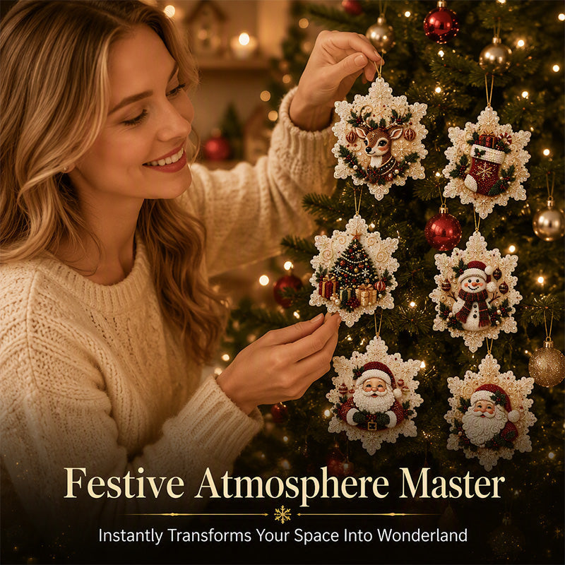 Set gratuit d’ornements à peindre soi-même et à suspendre pour Noël