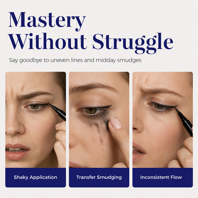 Waterproof, langhoudende vloeibare eyeliner in 12 kleuren