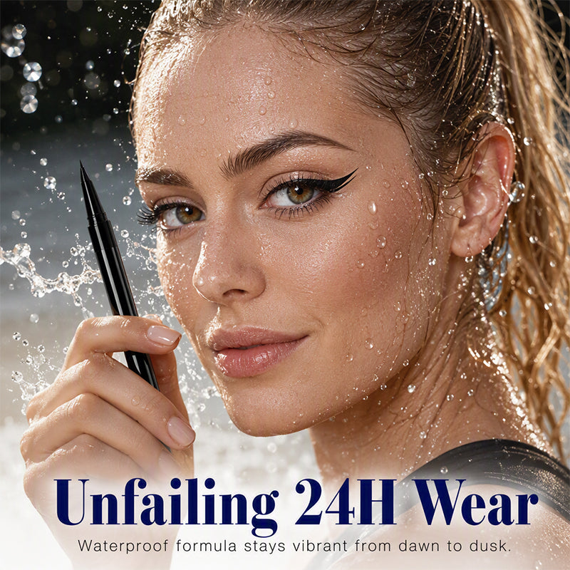 Waterproof, langhoudende vloeibare eyeliner in 12 kleuren