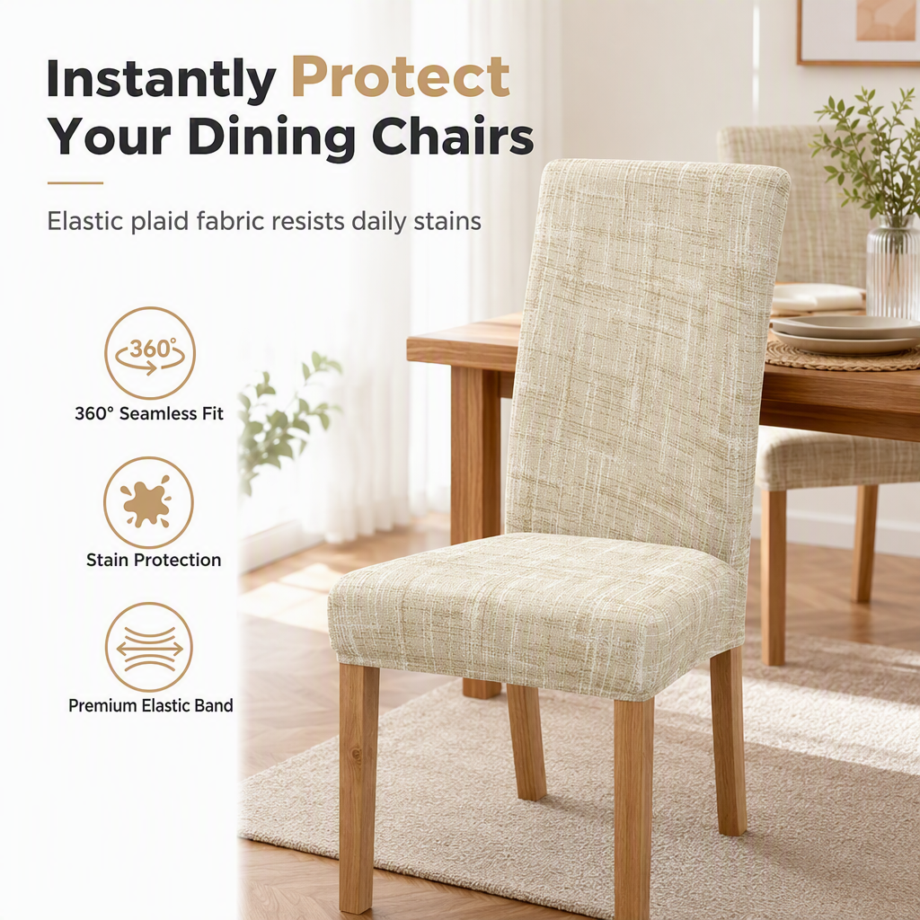 Stretch Plaid Chair Cover ¨C Universal Fit & Protective