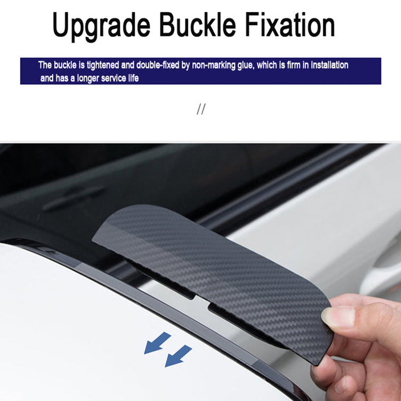 Gratuito Nuovo deflettore antipioggia in fibra di carbonio - Design ultraleggero e resistente con supporti universali per auto/moto