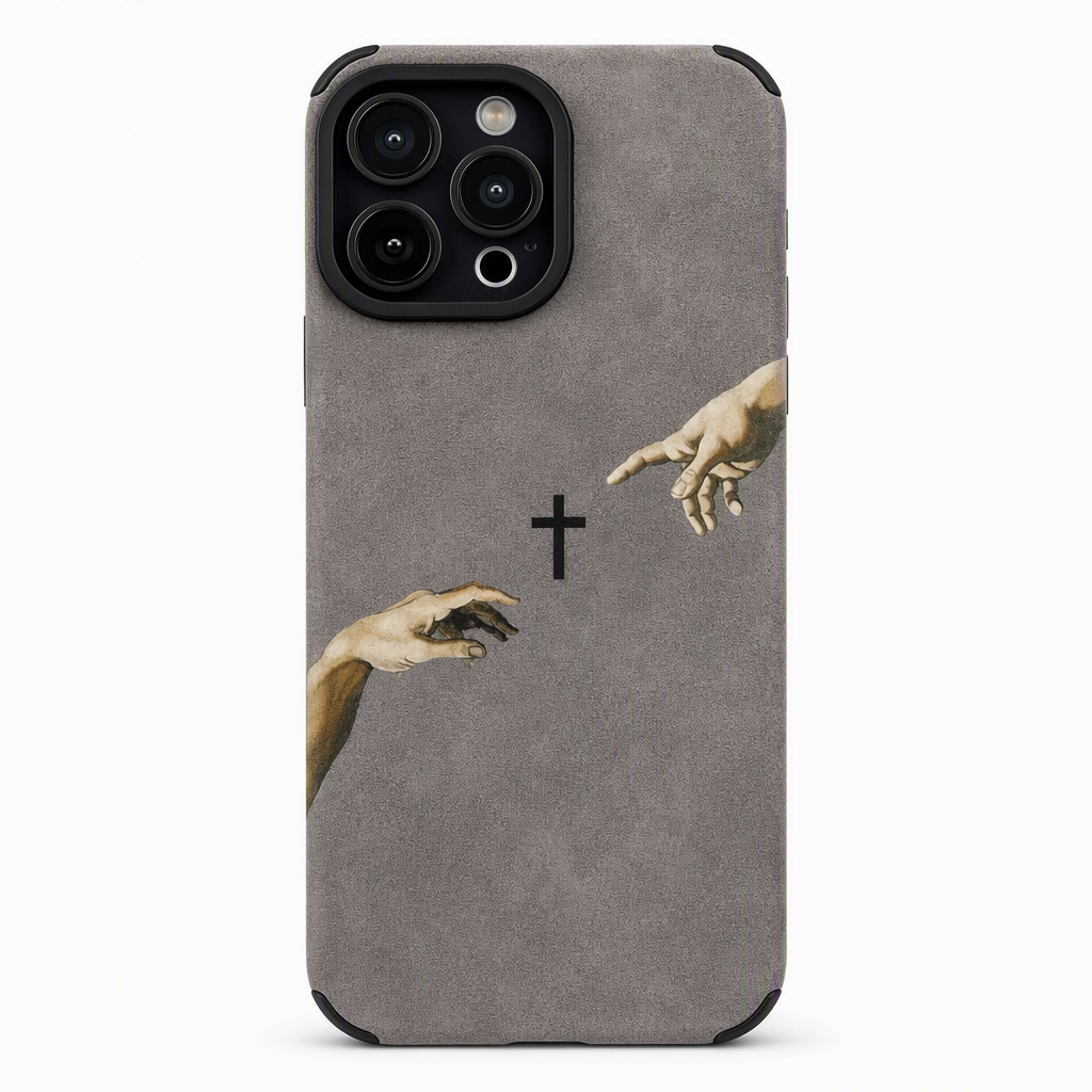 Premium schokbestendig telefoonhoesje van suède
