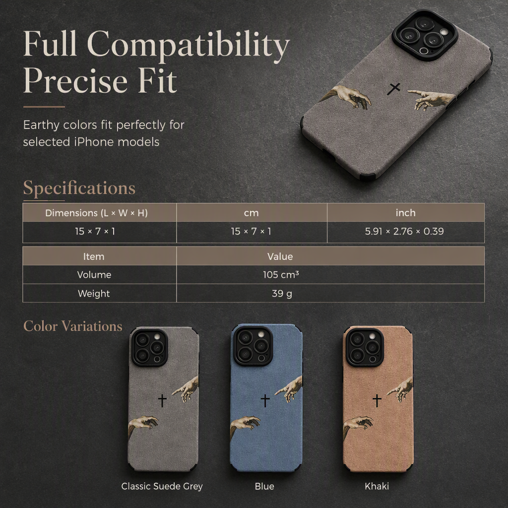 Premium schokbestendig telefoonhoesje van suède
