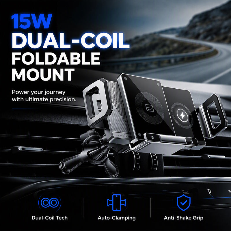 Support pliable de chargeur sans fil pour voiture