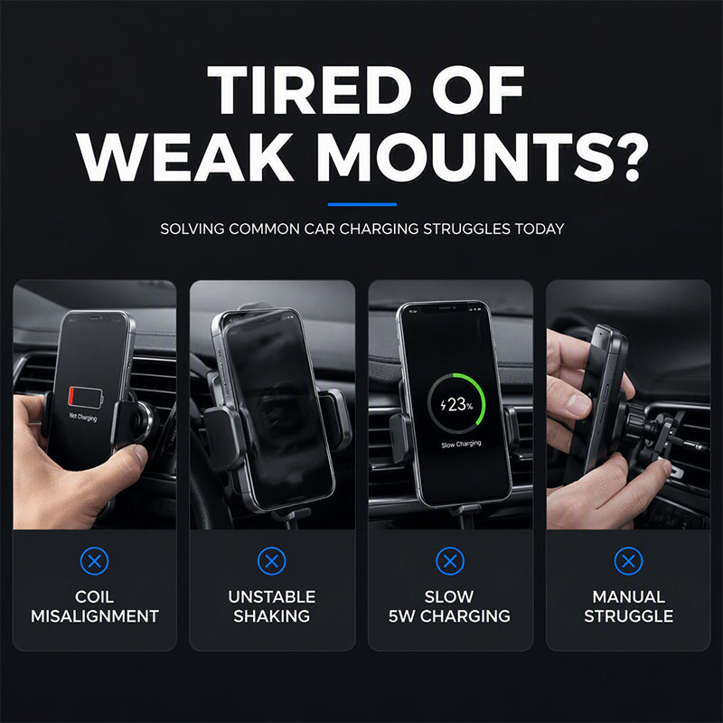 Support pliable de chargeur sans fil pour voiture