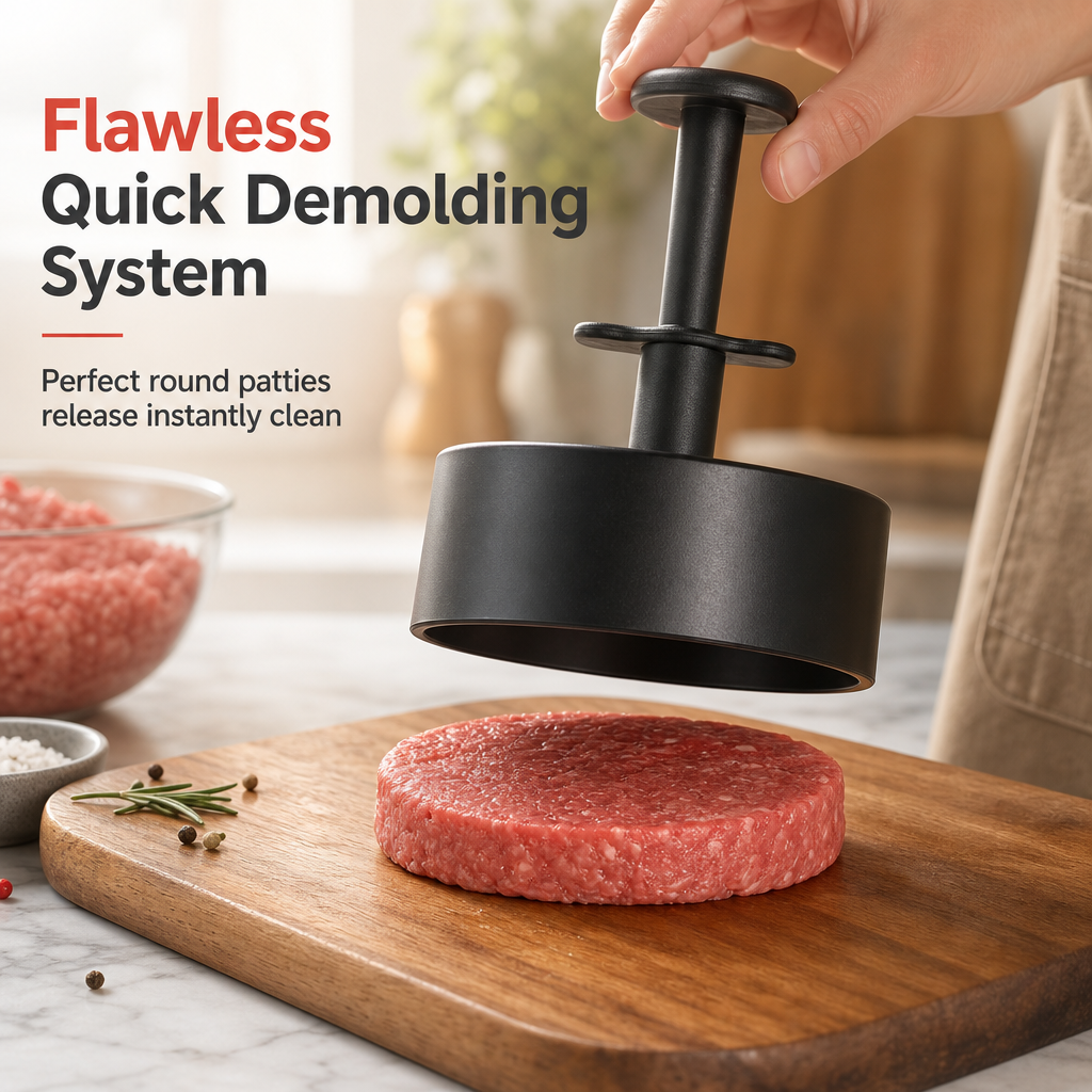 Stampo rotondo omaggio per hamburger e preparazione di polpette