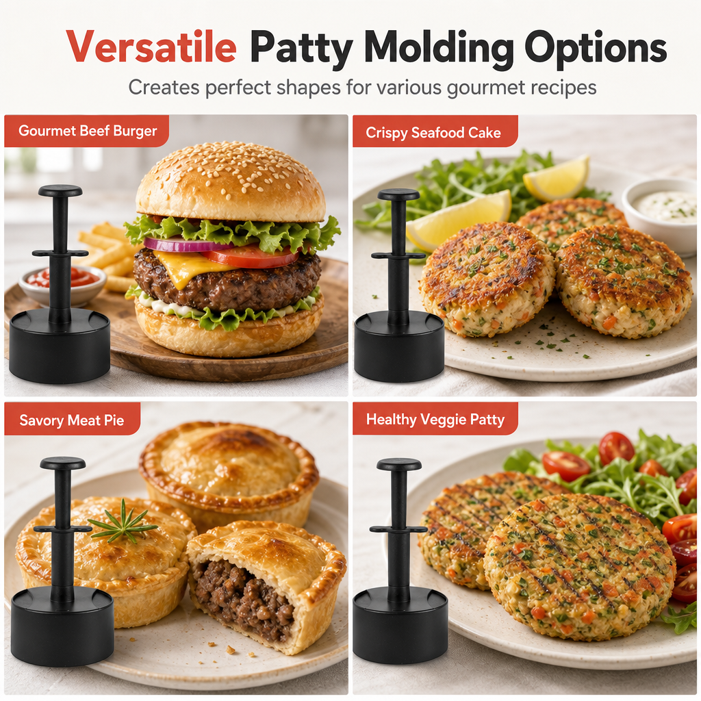 Stampo rotondo omaggio per hamburger e preparazione di polpette
