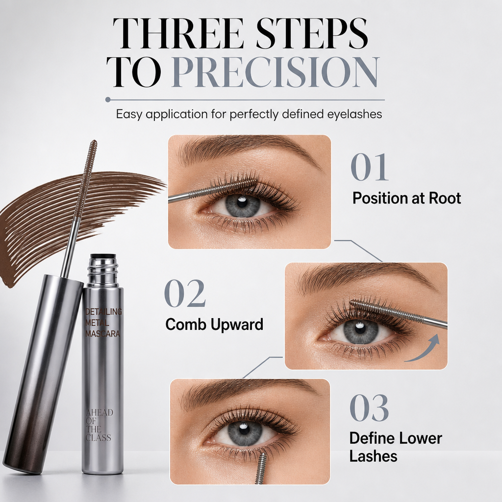 Waterproof and Sweatproof Mascara for Long Lasting Lengthening and Curling Smudge Proof Eye Makeup